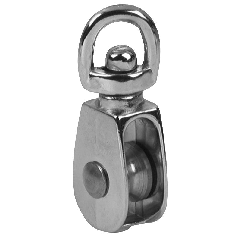 Baron 0173ZD-3/4 Rope Pulley, 3/16 in Rope, 3/4 in Sheave, Cadmium
