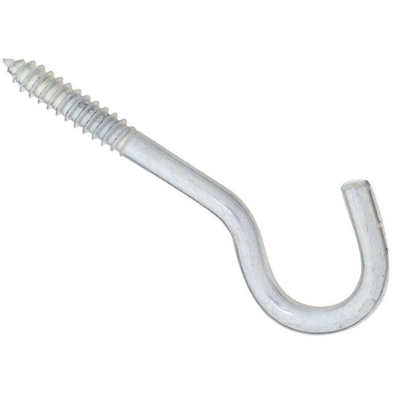 National Hardware 2156BC Series N220-871 Screw Hook, 5/16 in Opening, 4-1/2 in L, Steel, Zinc (Pack of 10)