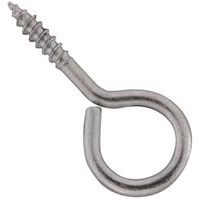 Large Eye Screw Eyes 1-1/16 Inch #14 Zinc Plated Steel 12 Pack