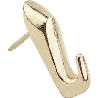 Decorative 20 Pound Push Pin Picture Hangers Polished Brass 4 Pack