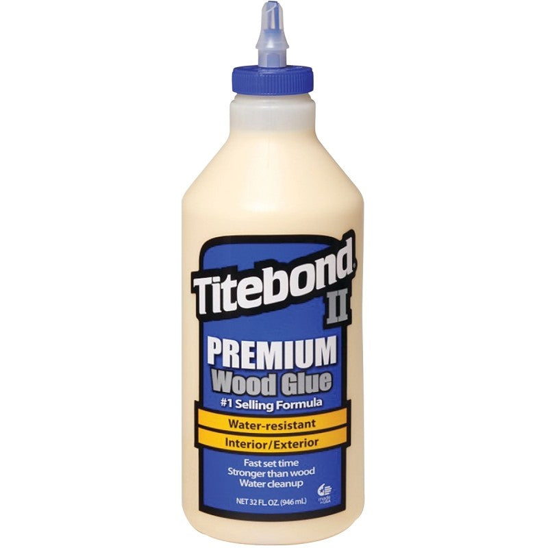 Titebond II 5005 Wood Glue, Yellow, 1 qt Bottle