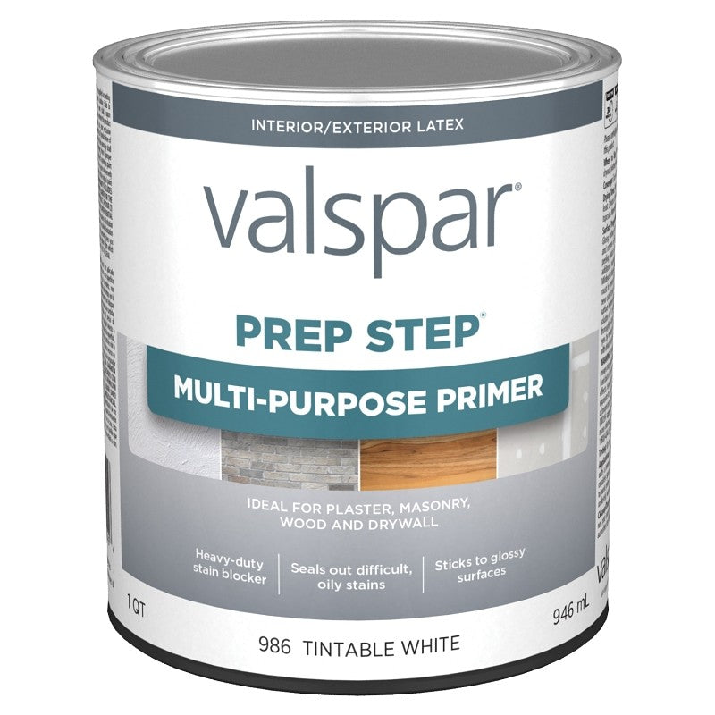Valspar Prep Step 986 Series 044.0000986.005 Multi-Purpose Primer, Tintable White, 1 qt (Pack of 4)