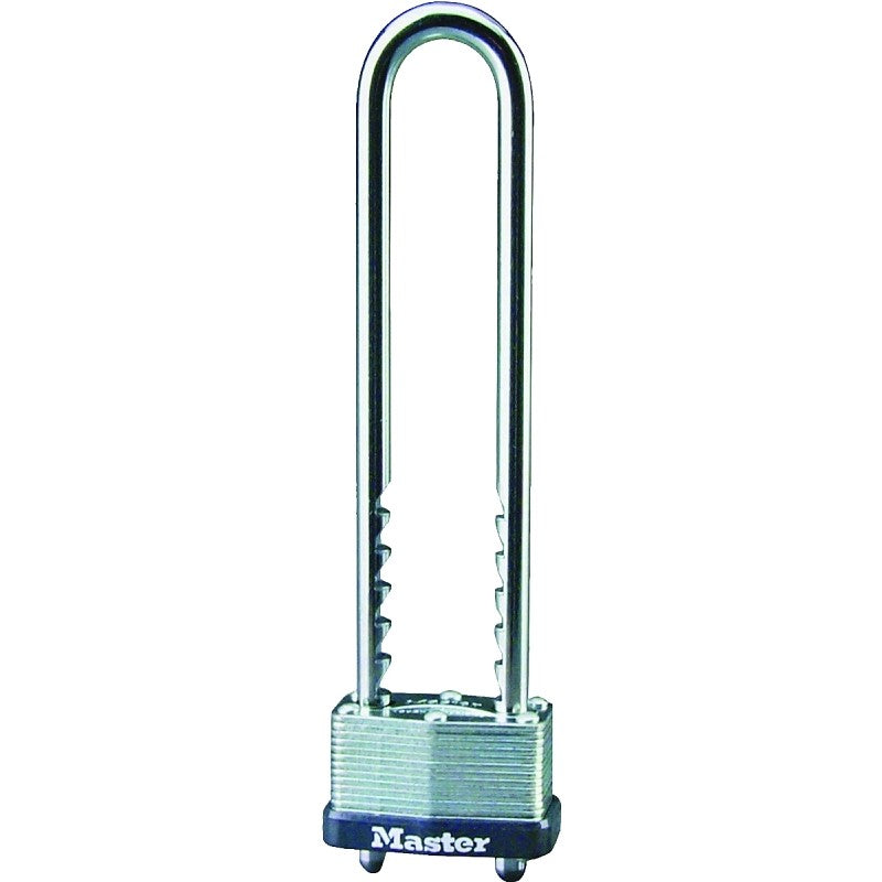 Master Lock 517D Padlock, 1-3/4 in W Body, Keyed Different Key, Adjustable Shackle, 9/32 in Dia Shackle, Silver