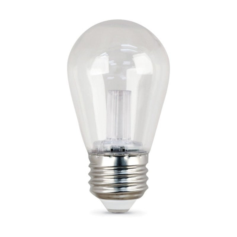 Feit Electric BPS14/SU/LED LED Lamp, Decorative, S14 Lamp, 11 W Equivalent, E26 Lamp Base, Clear, Warm White Light