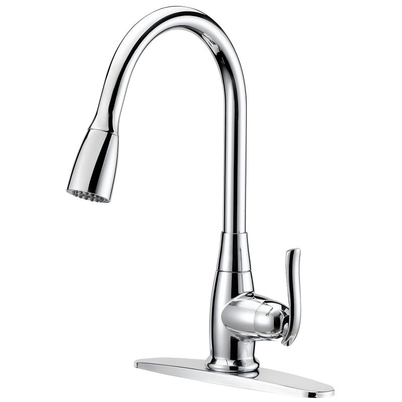 Boston Harbor FP4A0000CP Faucet Pull-Down Kitchen Faucet, 1.8 gpm, 1-Handle, 1 or 3-Faucet Hole