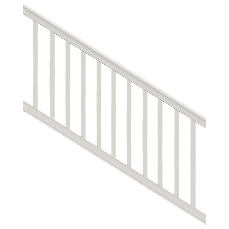 Xpanse Premier 73012466 Stair Rail Kit with Baluster, 6 ft L Actual, Square Profile, Polymer, White