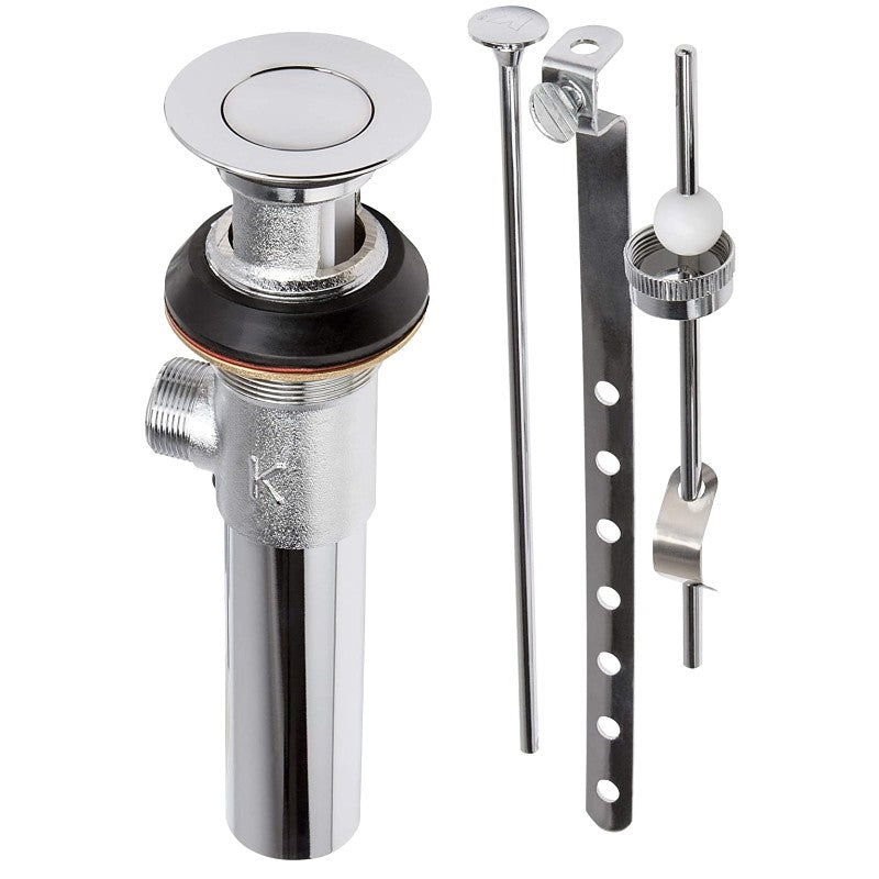 Plumb Pak PP820-77 Lavatory Pop-Up Assembly, 1-1/4 in Connection, Brass, Chrome