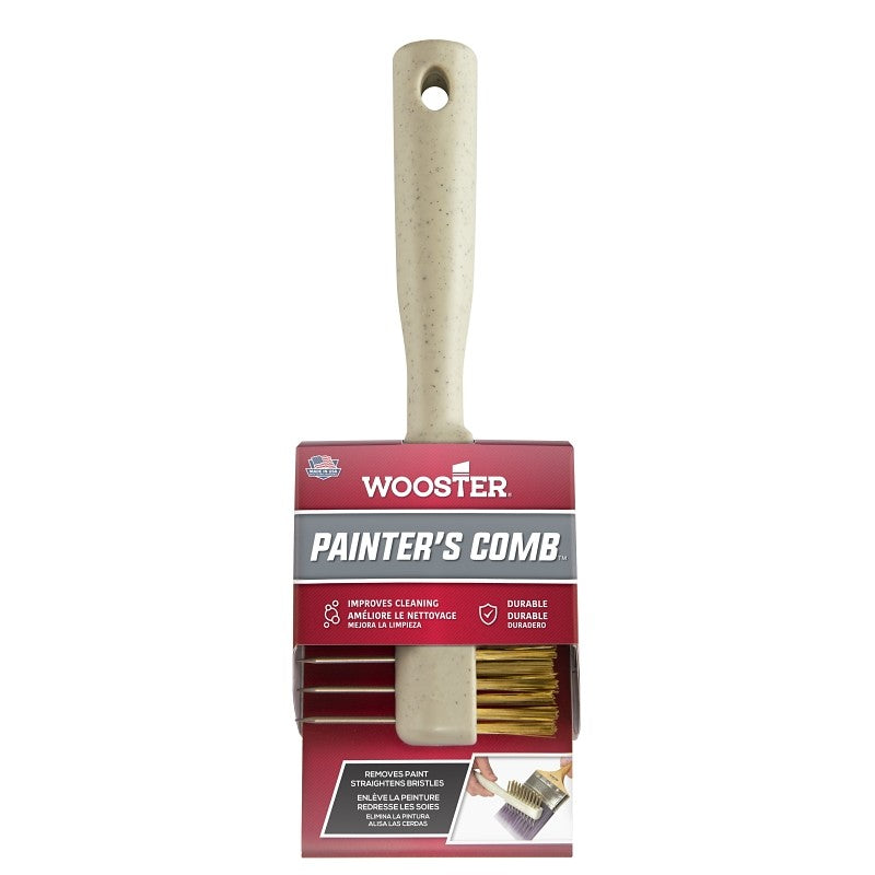 Wooster 1832 Painter's Comb, 1 in L Trim, Brass Trim, Polypropylene Handle