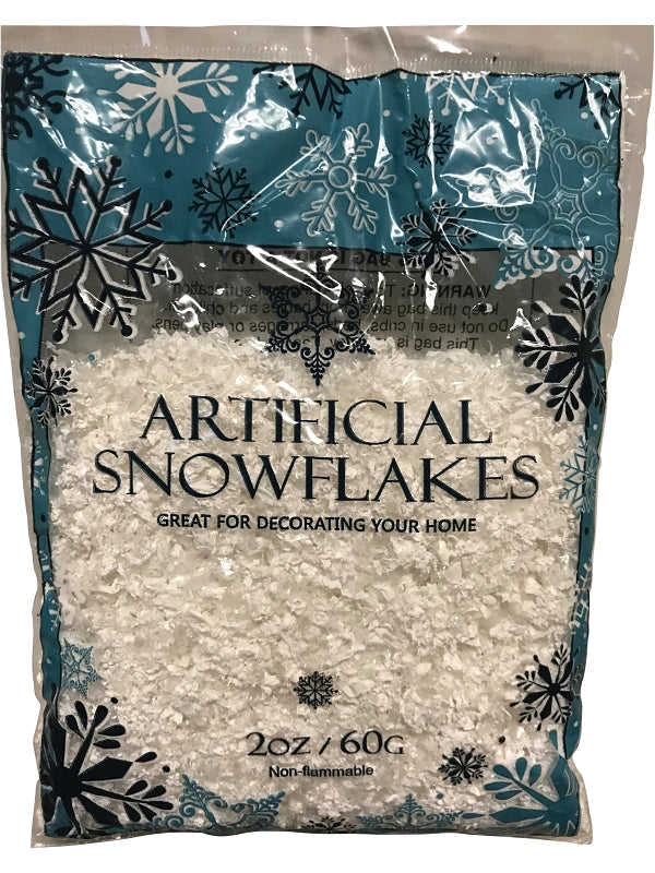 Hometown Holidays 81495 Christmas Specialty Decoration, Glittered Snowflake, PVC, White (Pack of 24)