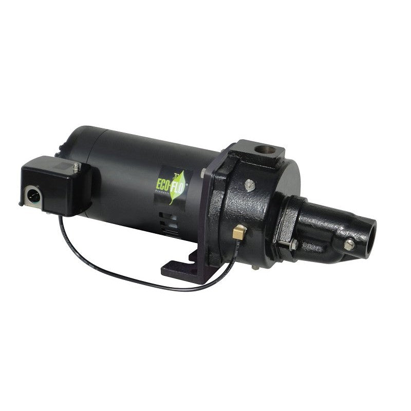 Eco-Flo EFCWJ7 Deep Well Jet Pump, 115/230 V, 3/4 hp, 1-1/4 in Suction, 1 in Discharge Connection, 7 gpm, Iron