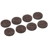 Flexi-Felt Heavy Duty Self Adhesive Felt Pads 1 Inch Round Brown 16 Pack