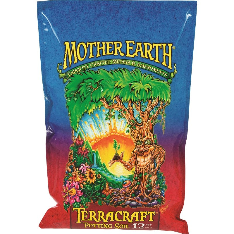 Mother Earth Terracraft HGC714902 Potting Soil, Solid, Light Brown, 12 qt Package, Pallet