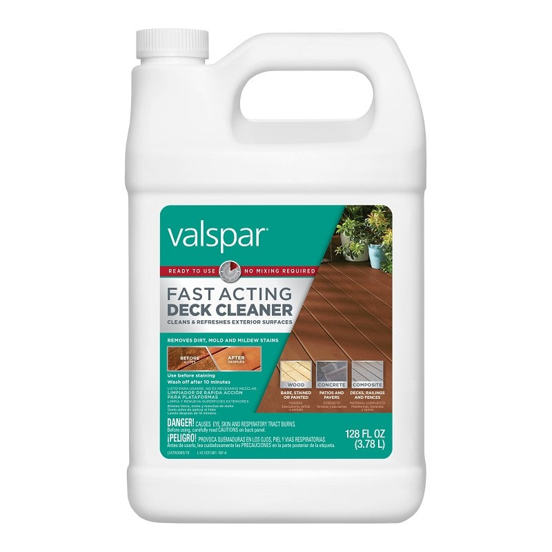 Valspar VL1031381-16 Fast-acting Deck Cleaner, Liquid, 1 gal (Pack of 4)