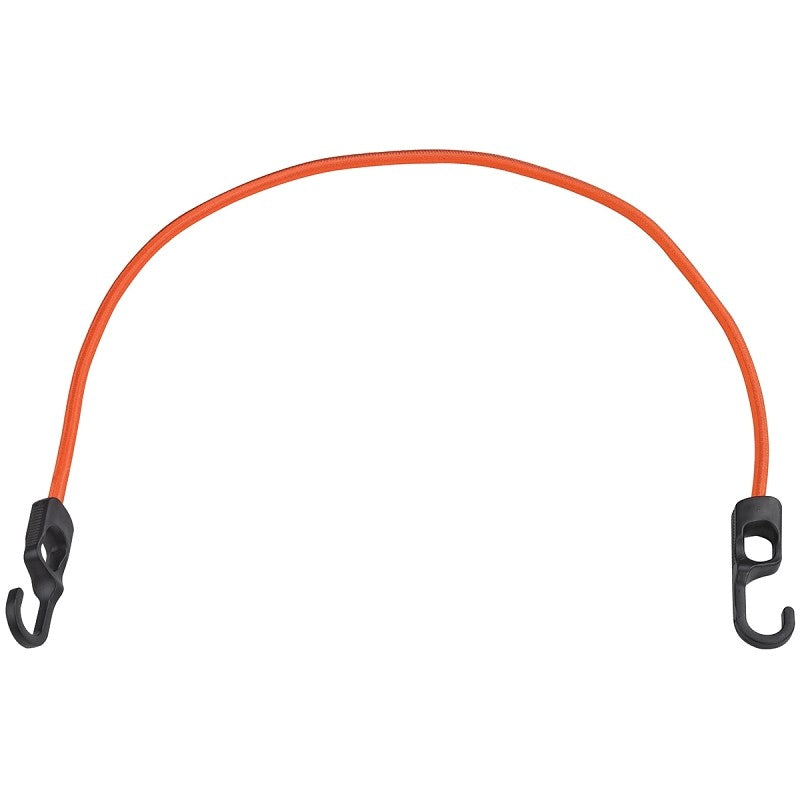 ProSource FH4034 Stretch Cord, 9 mm Dia, 48 in L, Polypropylene, Orange, Hook End (Pack of 12)