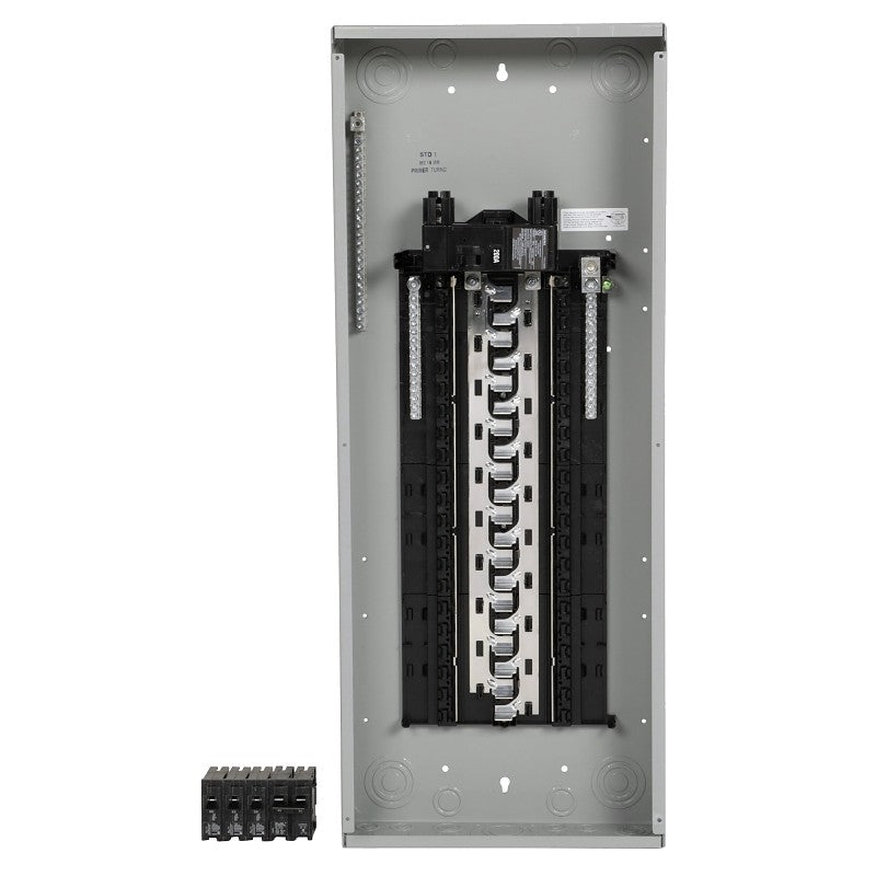 Siemens SN SN4040B1200P1 Assembled Load Center, 200 A, 40 -Space, 40 -Circuit, Main Breaker, Plug-On Neutral, Gray