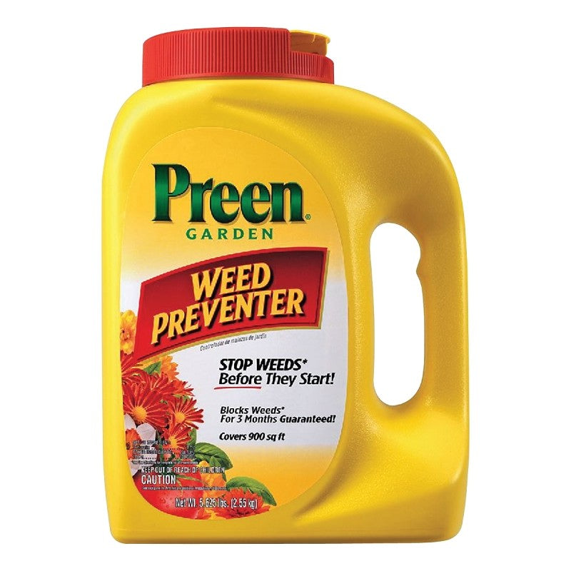 Preen 24-63795 Weed Preventer, Granular, 5-5/8 lb Bottle