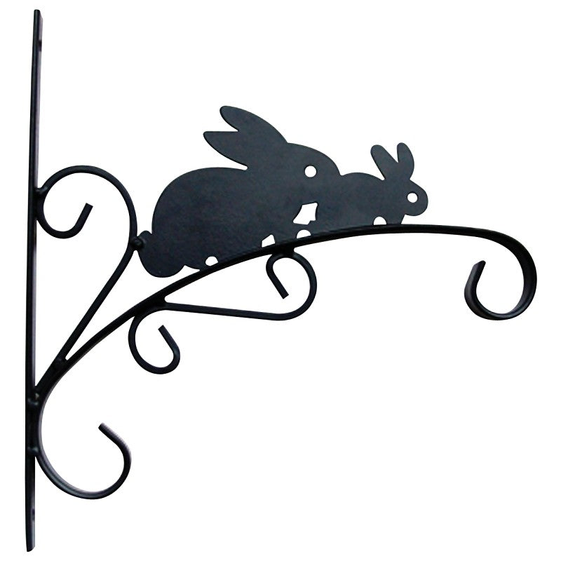 Landscapers Select GF-3055 Plant Bracket, 11 in L, 11.8 in H, Steel, Matte Black, Wall Mounting