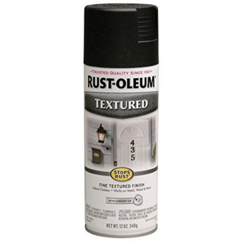 Rust-Oleum 7220830 Textured Rust Spray Paint, Textured, Black, 12 oz, Can