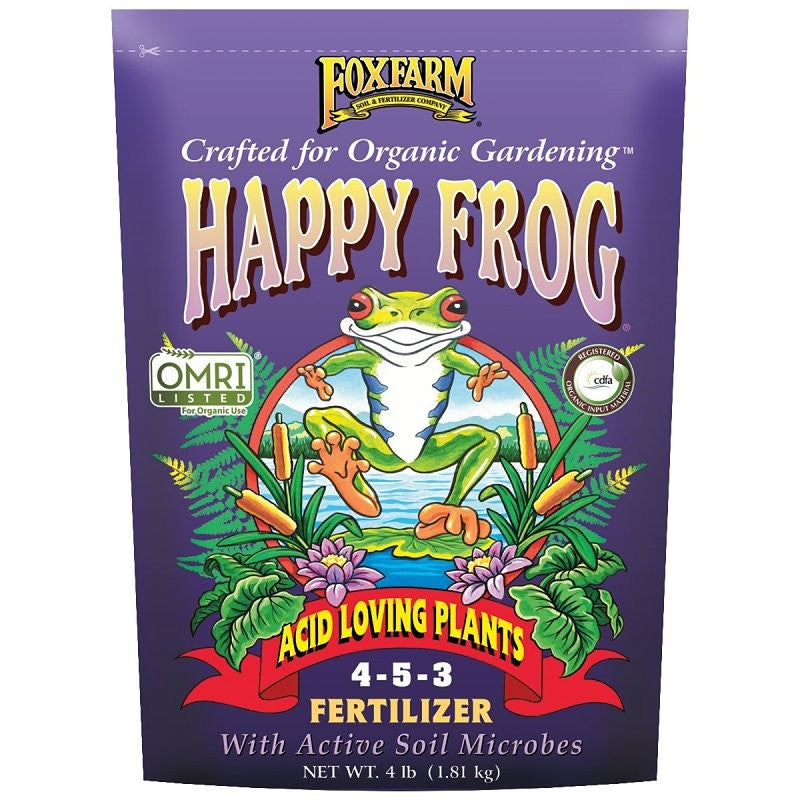 Happy Frog HFACID4 Acid Loving Plant Fertilizer, 4 lb Bag, Granular