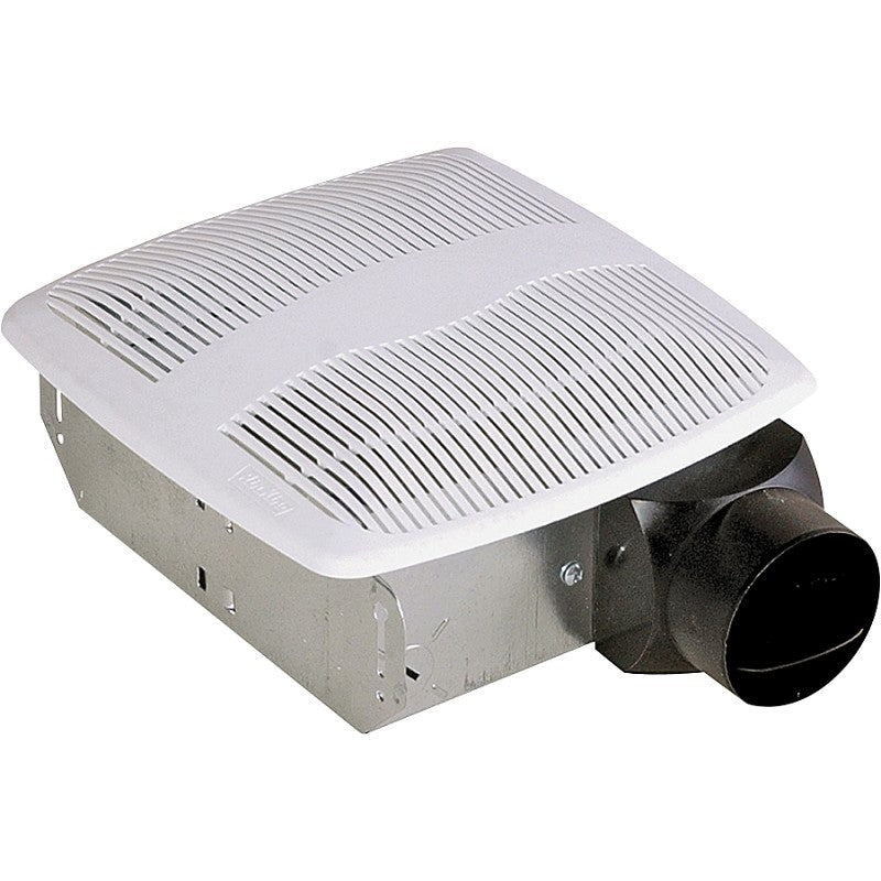 Air King AS70 Exhaust Fan, 7-1/4 in L, 7-1/4 in W, 0.9 A, 120 V, 1-Speed, 70 cfm Air, Metal, White