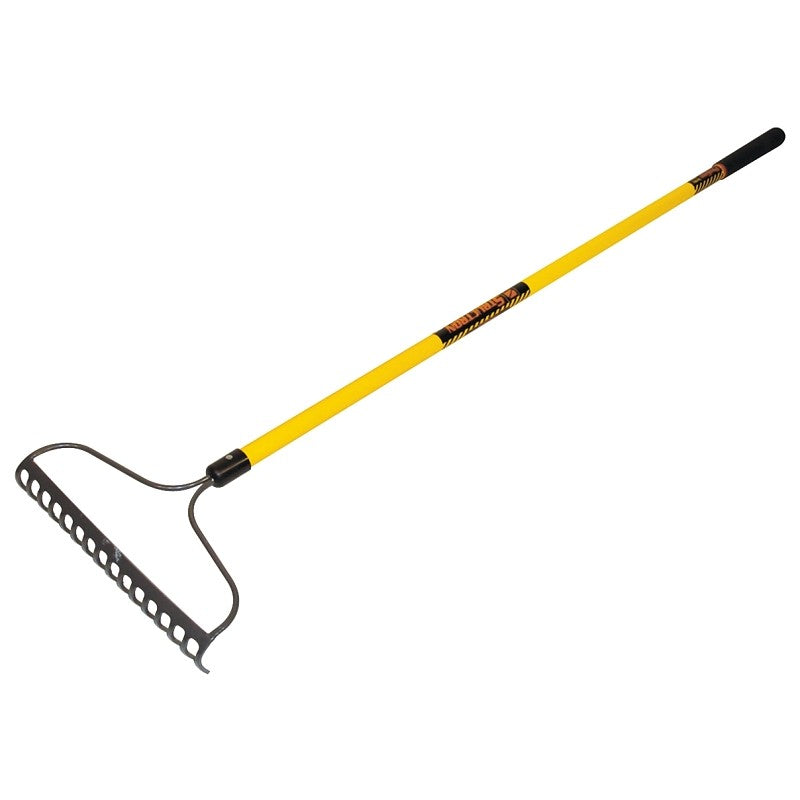 Structron S800 SuperDuty Series 42366 Bow Rake, 3 in L Head, 16 in W Head, 16 -Tine, Steel Tine, Steel Head