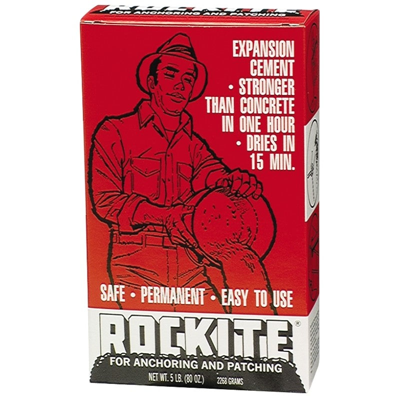 Rockite 10005 Expansion Cement, Powder, White, 1 hr Curing, 5 lb Box (Pack of 4)
