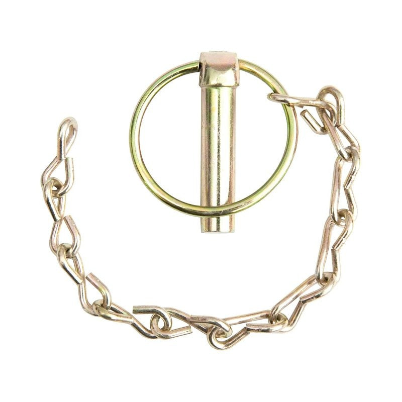 Koch 4020741 Lynch Pin, 7/16 in, 1-1/4 in L, Zinc-Plated, Yellow