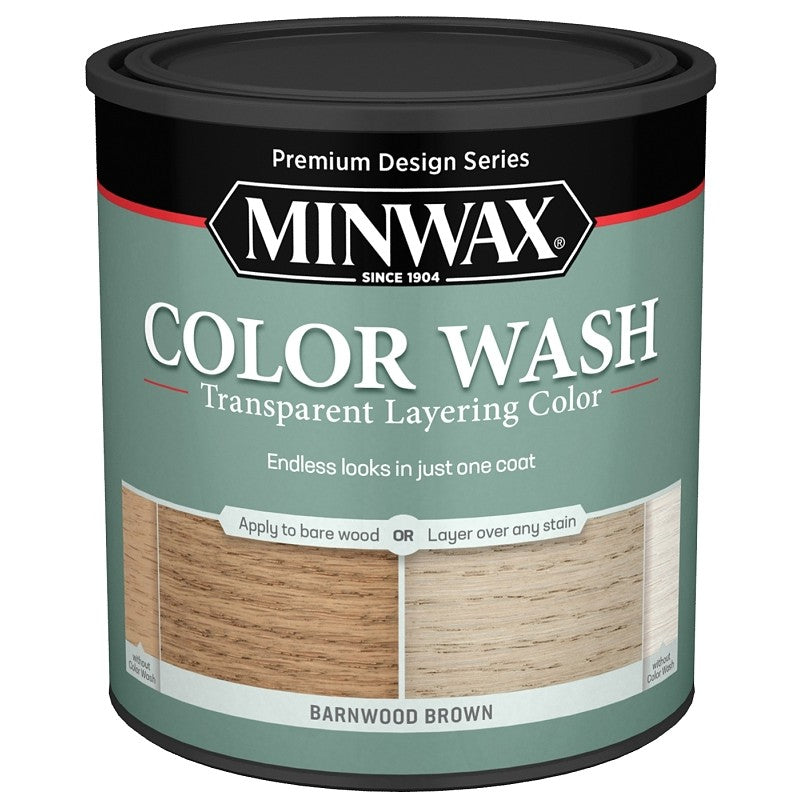 Minwax 401140000 Wood Stain, Barnwood Brown, Liquid, 1 qt (Pack of 4)