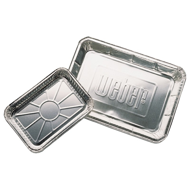 Weber 6416 Foil Pan, 13.1 in L, 9.1 in W, Aluminum