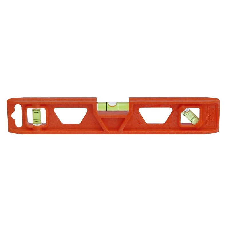 Johnson 1402-0900 Torpedo Level, 9 in L, 3-Vial, Structo-Cast, Orange