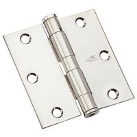 Commercial Door Hinge 3-1/2 Inch Square Corner Bright Polished Chrome