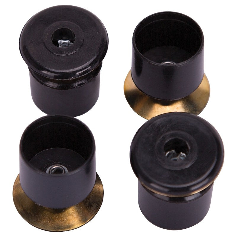 ProSource FE-51145-PS Furniture Slide Glide, PE/Steel, Black, Brass, 1-3/8 x 1-3/ x 1-3/8 in Dimensions