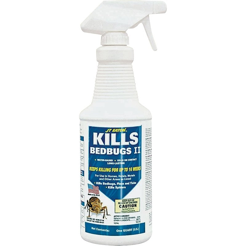 J.T. Eaton 207-W Bed Bug Killer, Liquid, Spray Application, 1 qt Bottle, Clear (Pack of 6)
