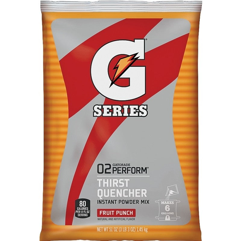 Gatorade 33690 Thirst Quencher Instant Powder Sports Drink Mix, Powder, Fruit Punch Flavor, 51 oz Pack (Pack of 14)