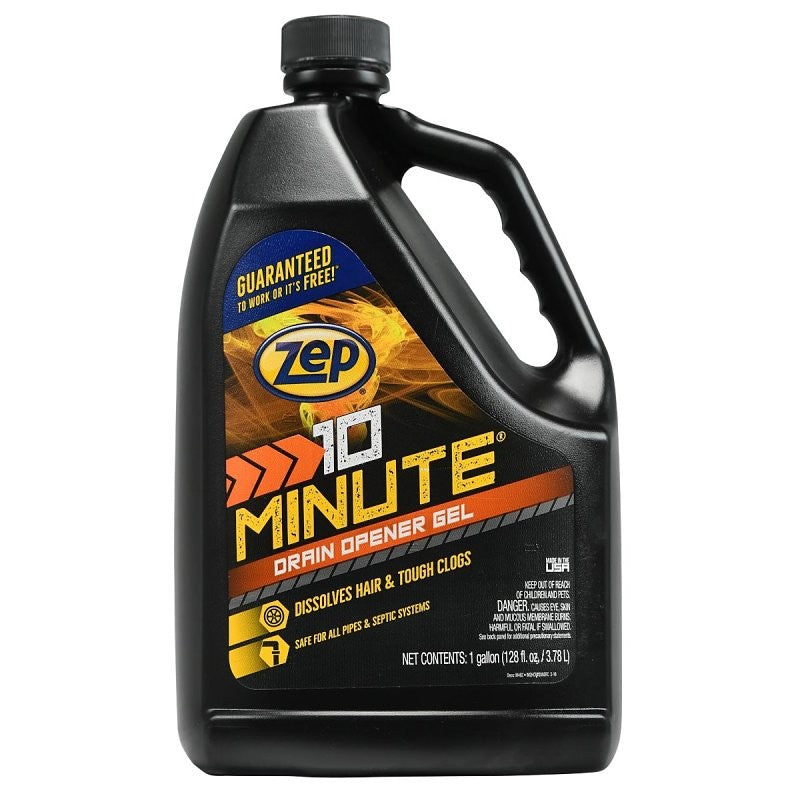 Zep ZHCR128NG Clog Remover, Liquid, Light Yellow, Slight Chlorine, 1 gal Bottle (Pack of 4)