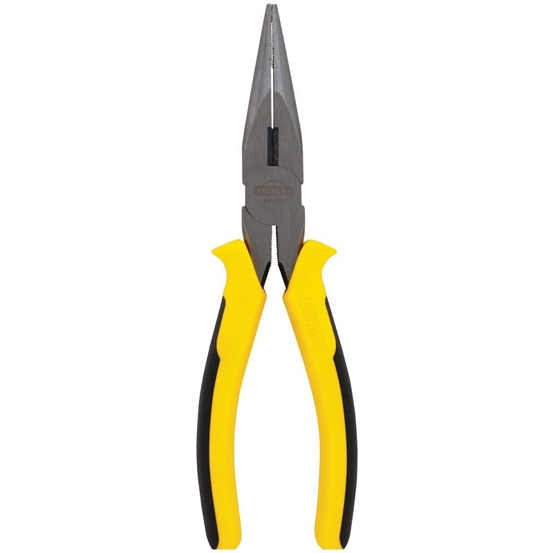 STANLEY 84-032 Nose Plier, 8 in OAL, Black/Yellow Handle, Ergonomic Handle, 15/16 in W Jaw, 2-29/64 in L Jaw