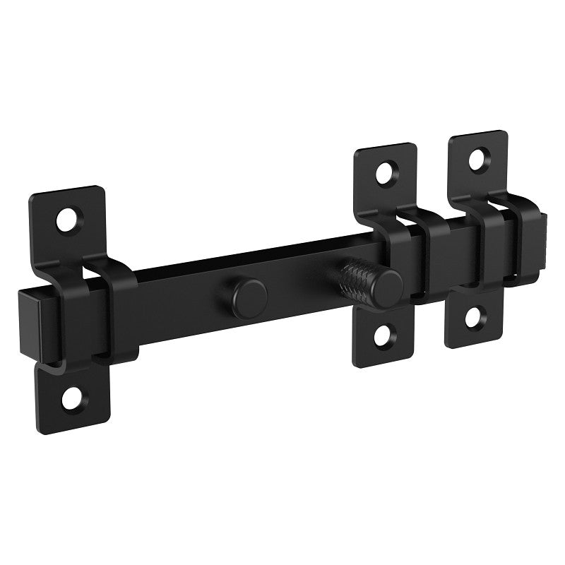 National Hardware N166-033 Industrial Gate Latch, 7-29/32 in L, 13/16 in W, 25/32 in Bolt Head, ABS/Plastic/Steel, Black
