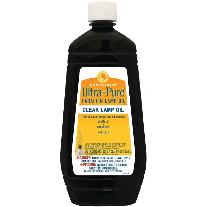 Lamplight 60014 Lamp Oil, Odorless, Sootless, Smokeless, Specifications: 18 oz