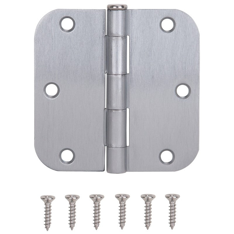 ProSource 20347SCX Door Hinge, Steel, Satin Chrome, Loose Pin, 180 deg Range of Motion, Screw Mounting
