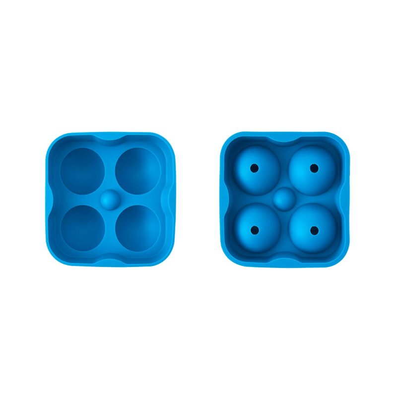 Houdini H9-013501T Ice Sphere Mould, 4-Compartment, Silicon, Blue, Dishwasher Safe: Yes (Pack of 6)