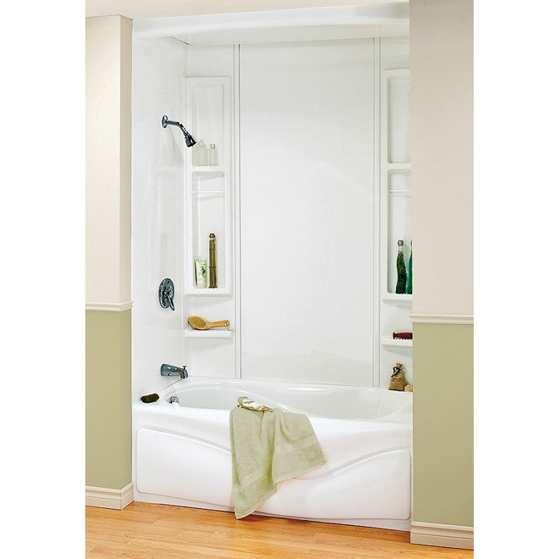 Maax Finesse Series 101595-000-129 Bathtub Wall Kit, 61 in L, 33-1/2 in W, 80 in H, Polystyrene, Smooth Wall