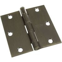 Door Hinge 3 Inch Square Corner Antique Brass