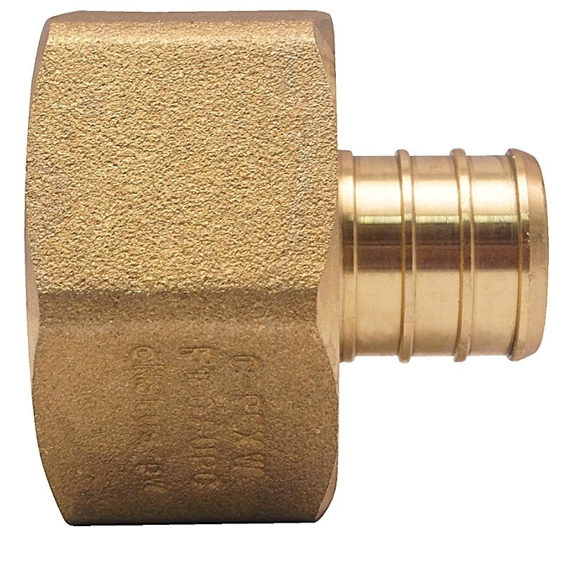 Apollo Valves APXFA34B1F Pipe Adapter, 3/4 x 1 in, Barb x FPT, Brass, 200 psi Pressure