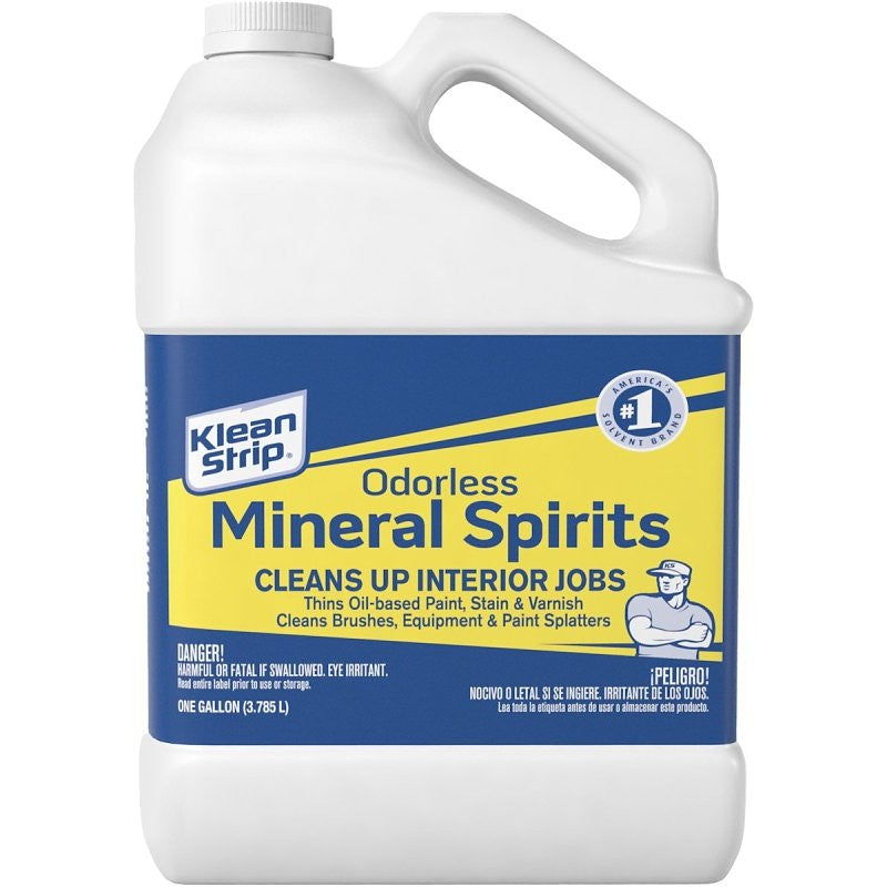 Klean Strip GKSP94214CA Mineral Spirit Thinner, Liquid, Aromatic Hydrocarbon, Clear, 1 gal, Can (Pack of 4)