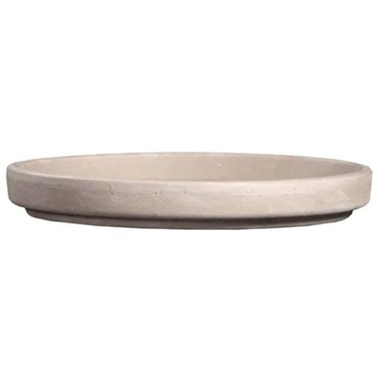 Border Concepts 805453 German Waterproof Saucer, 3-1/2 in Dia, Clay, Granite (Pack of 16)