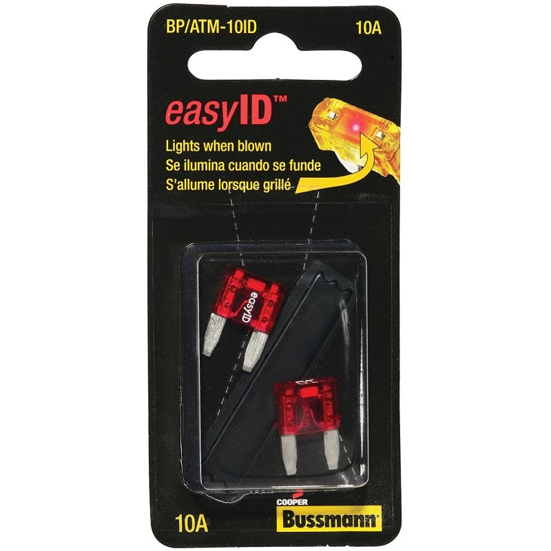 Bussmann BP/ATM-10ID Automotive Fuse, 1 kA Interrupt, Blade Fuse, 32 VDC, 10 A
