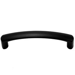 Laurey Aventura Series 74620 Cabinet Pull, 4.1 in L Handle, 0.47 in H Handle, 0.9 in Projection, Zinc, Matte Black