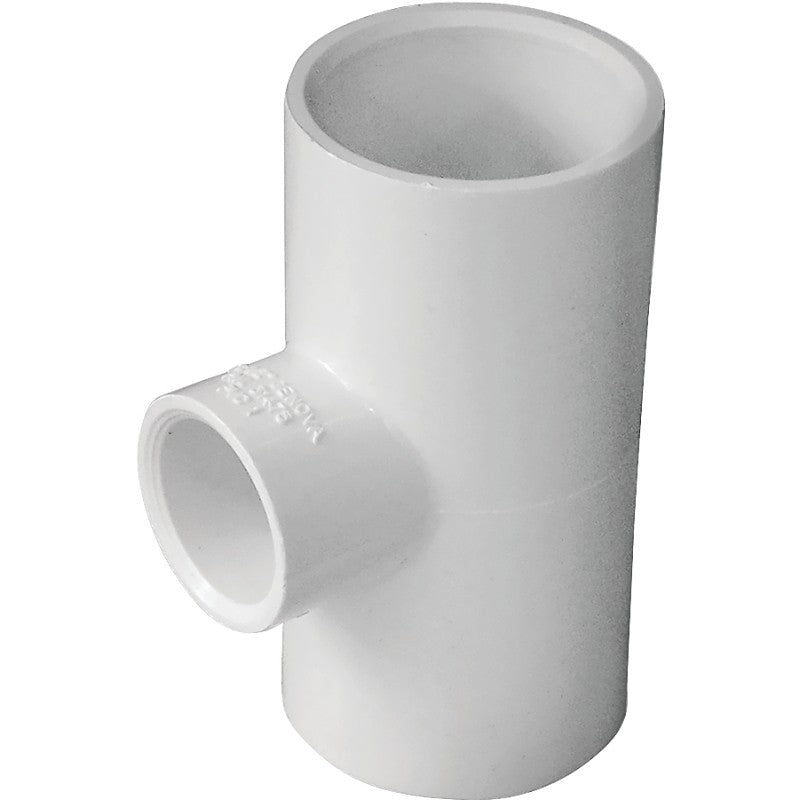 IPEX 435794 Reducing Pipe Tee, 1 x 1/2 in, Socket, PVC, White, SCH 40 Schedule