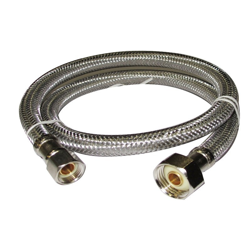 Plumb Pak EZ Series PP27148 Sink Supply Tube, 3/8 in Inlet, Compression Inlet, 1/2 in Outlet, IP Outlet, 48 in L