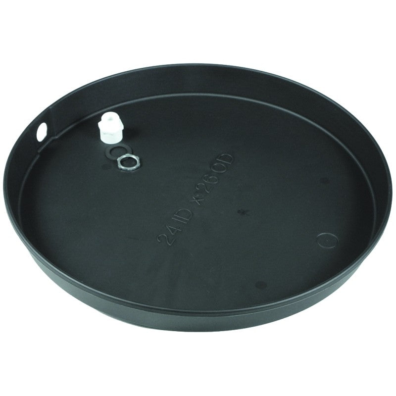 Camco USA 11260 Recyclable Drain Pan, Plastic, For: Electric Water Heaters, 21 in ID x 2-1/2 in D